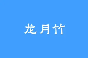 龙月竹