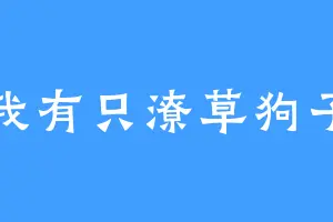 我有只潦草狗子