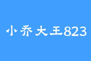 小乔大王823