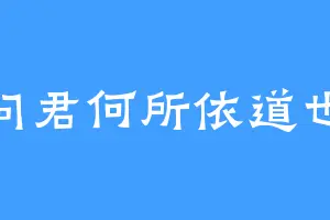 问君何所依道也