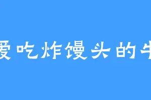 爱吃炸馒头的牛