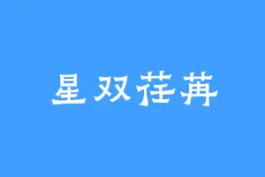 星双荏苒
