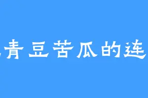 爱吃青豆苦瓜的连园洲