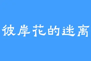 彼岸花的迷离