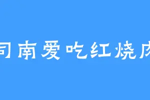 司南爱吃红烧肉