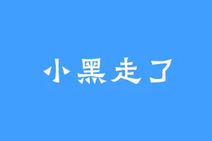 小黑走了
