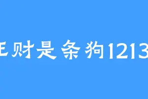 旺财是条狗12138