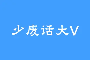 少废话大V
