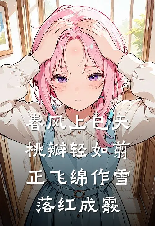 春风上巳天,桃瓣轻如翦,正飞绵作雪,落红成霰