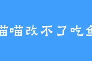 喵喵改不了吃鱼