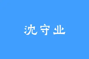沈守业