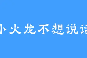 小火龙不想说话