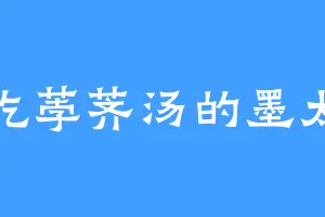爱吃荸荠汤的墨太太
