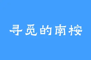 寻觅的南桉