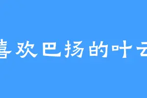 喜欢巴扬的叶云