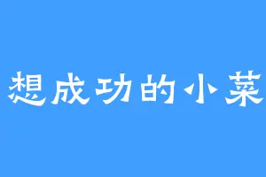 只想成功的小菜鸡