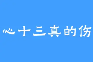 伤心十三真的伤心