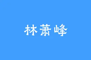 林萧峰