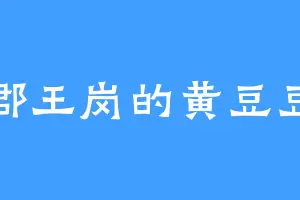 郡王岗的黄豆豆