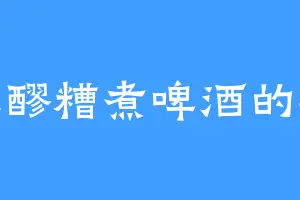 爱吃醪糟煮啤酒的松康