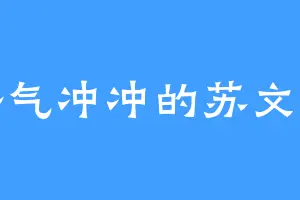 怒气冲冲的苏文安